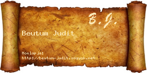 Beutum Judit névjegykártya